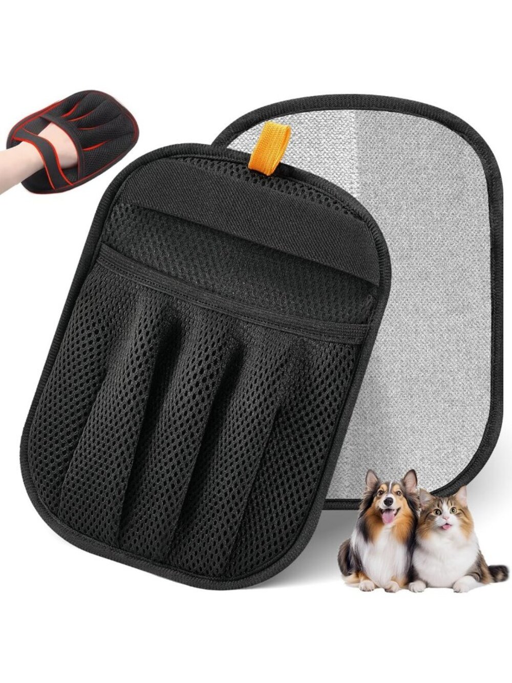 Reusable Pet Hair Removal Glove for Cats & Dogs - Electrostatic Cleaning Tool